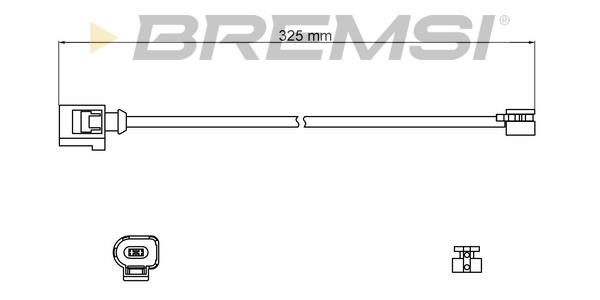 Bremsi WI0817 Warning contact, brake pad wear WI0817