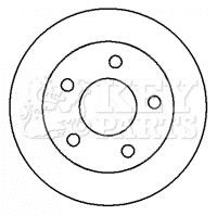 Key parts KBD4304 Rear brake disc, non-ventilated KBD4304