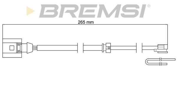 Bremsi WI0795 Warning contact, brake pad wear WI0795