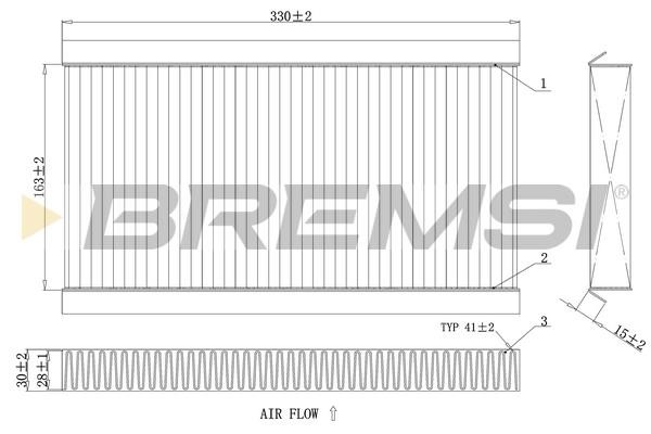Bremsi FC0090C Filter, interior air FC0090C