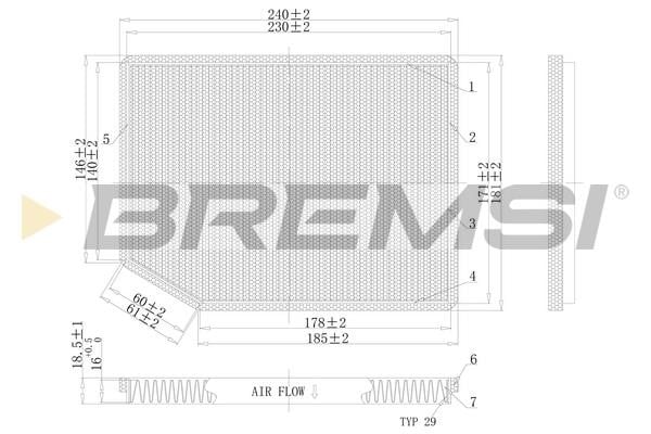 Bremsi FC1542C Filter, interior air FC1542C
