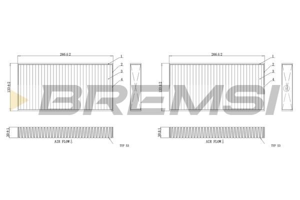 Bremsi FC0859 Filter, interior air FC0859