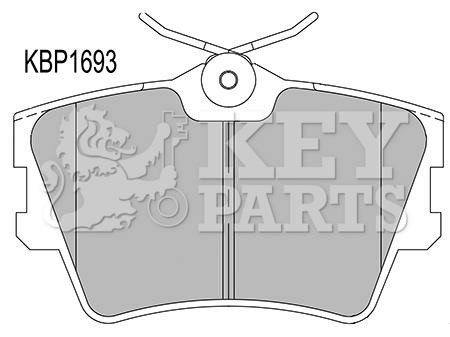 Key parts KBP1693 Brake Pad Set, disc brake KBP1693