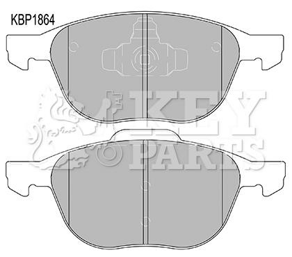 Key parts KBP1864 Brake Pad Set, disc brake KBP1864