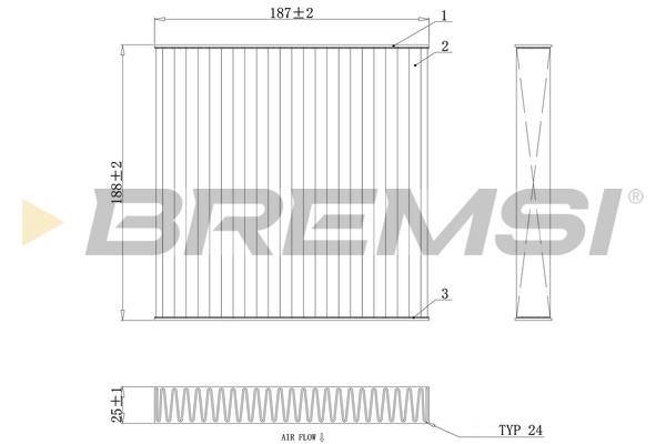 Bremsi FC0892C Filter, interior air FC0892C