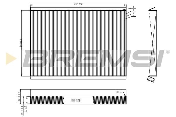 Bremsi FC0962 Filter, interior air FC0962