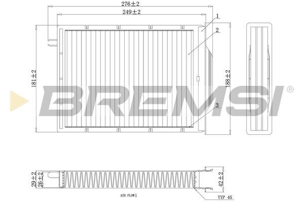 Bremsi FC0980 Filter, interior air FC0980