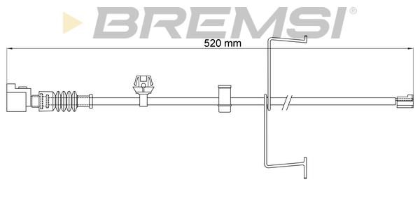 Bremsi WI0942 Warning contact, brake pad wear WI0942