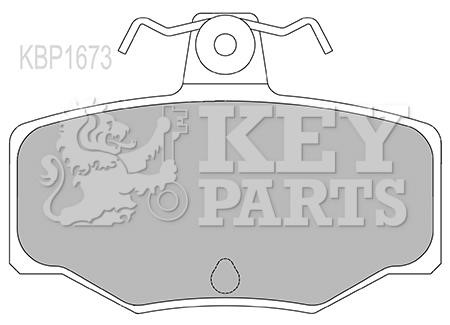 Key parts KBP1673 Brake Pad Set, disc brake KBP1673