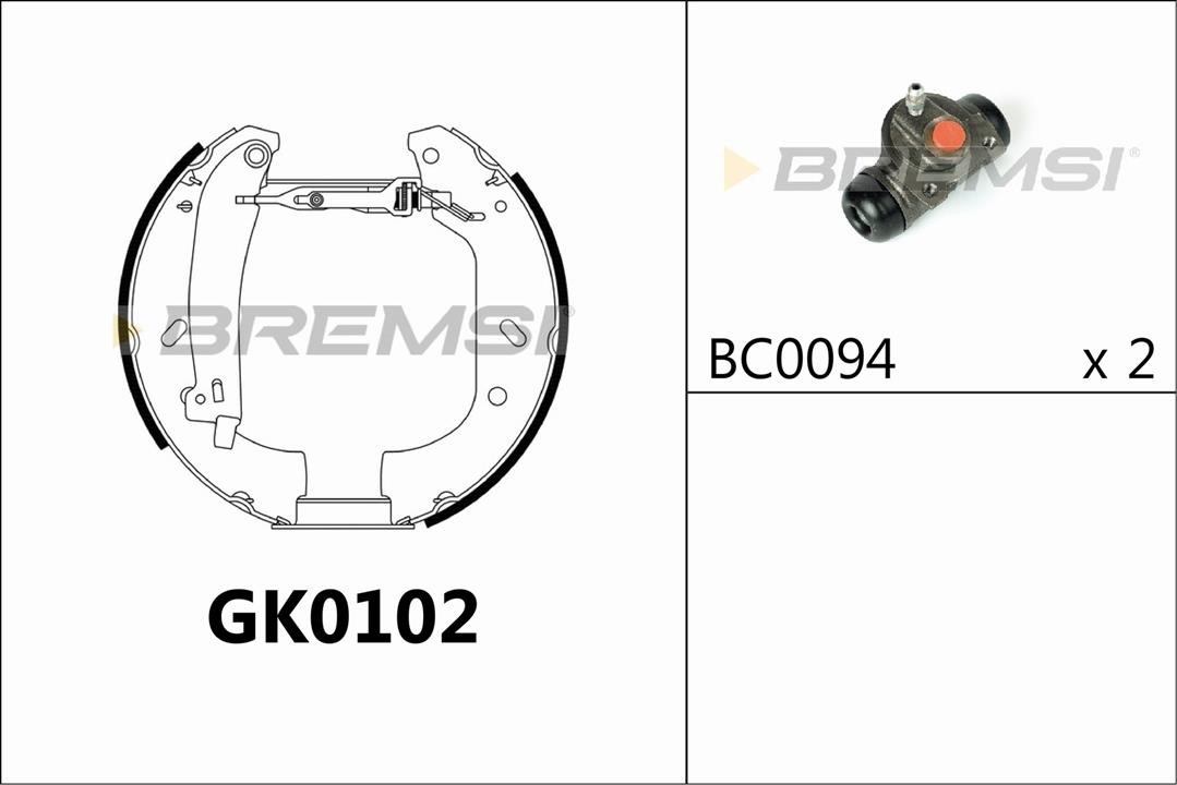 Bremsi GK0102 Brake shoe set GK0102