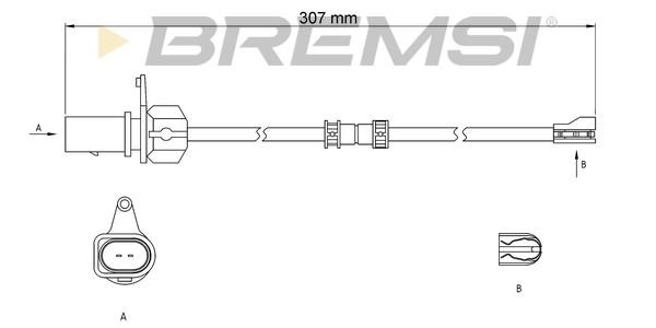 Bremsi WI0981 Warning contact, brake pad wear WI0981