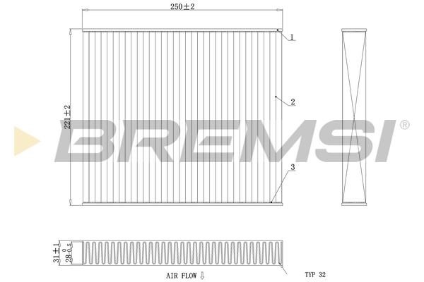 Bremsi FC0416C Filter, interior air FC0416C