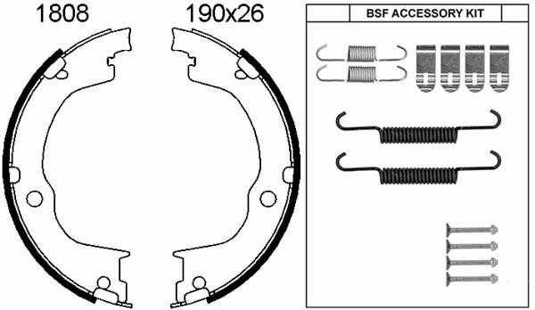 BSF 01808K Parking brake pads kit 01808K