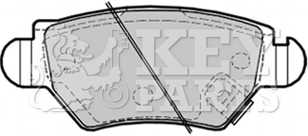 Key parts KBP1687 Brake Pad Set, disc brake KBP1687