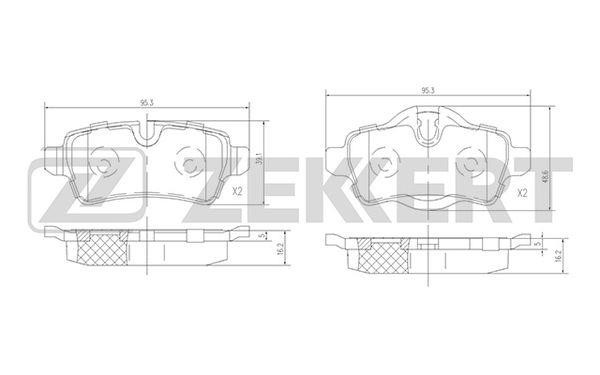 Zekkert BS-1881 Front disc brake pads, set BS1881