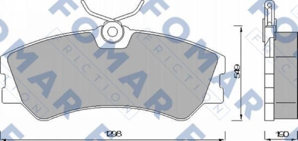 Fomar friction FO 463781 Brake Pad Set, disc brake FO463781