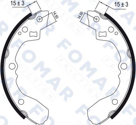 Fomar friction FO 0464 Brake shoe set FO0464