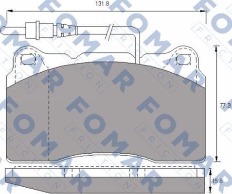 Fomar friction FO 687481 Brake Pad Set, disc brake FO687481