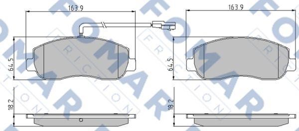 Fomar friction FO 935581 Brake Pad Set, disc brake FO935581