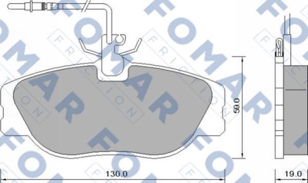 Fomar friction FO 629081 Brake Pad Set, disc brake FO629081