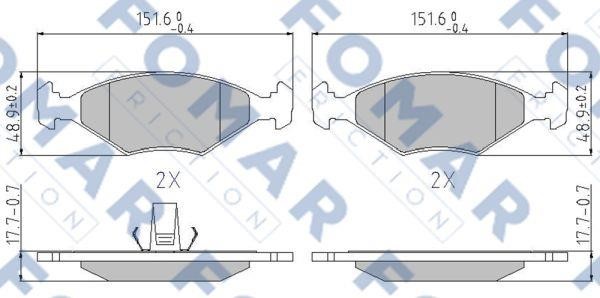Fomar friction FO 913881 Brake Pad Set, disc brake FO913881