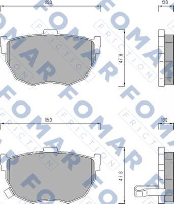 Fomar friction FO 451681 Brake Pad Set, disc brake FO451681