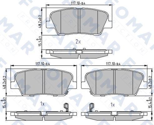 Fomar friction FO 241481 Brake Pad Set, disc brake FO241481