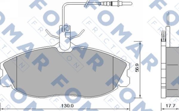 Fomar friction FO 637581 Brake Pad Set, disc brake FO637581
