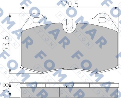 Fomar friction FO 904981 Brake Pad Set, disc brake FO904981