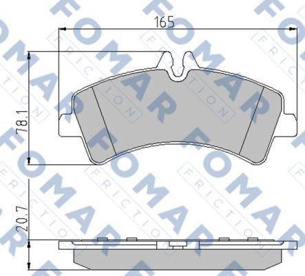 Fomar friction FO 923681 Brake Pad Set, disc brake FO923681