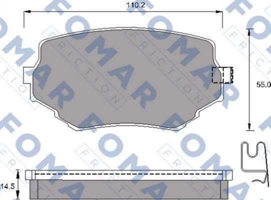 Fomar friction FO 792881 Brake Pad Set, disc brake FO792881