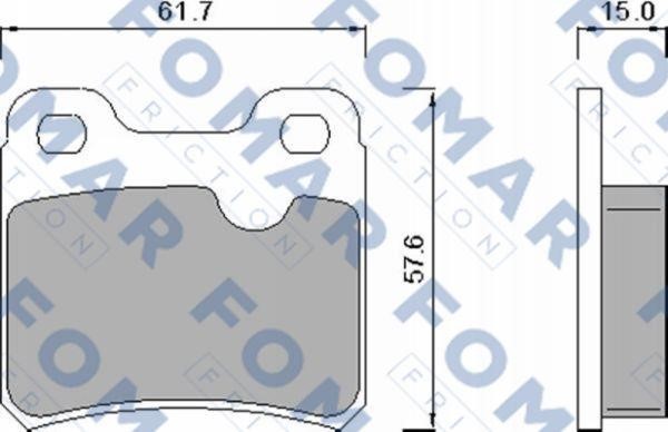 Fomar friction FO 445981 Brake Pad Set, disc brake FO445981