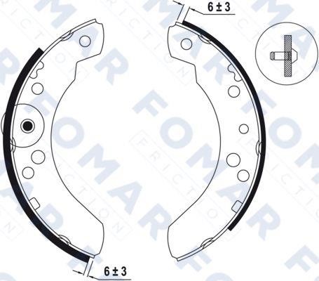 Fomar friction FO 0461 Brake shoe set FO0461