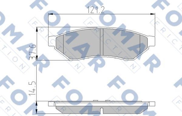 Fomar friction FO 870981 Brake Pad Set, disc brake FO870981