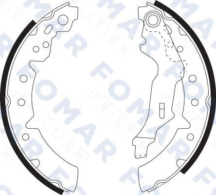 Fomar friction FO 9075 Brake shoe set FO9075