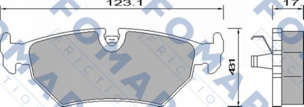 Fomar friction FO 629281 Brake Pad Set, disc brake FO629281