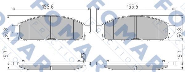 Fomar friction FO 933081 Brake Pad Set, disc brake FO933081