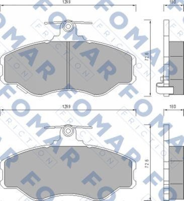 Fomar friction FO 638381 Brake Pad Set, disc brake FO638381