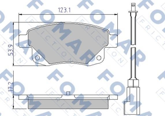 Fomar friction FO 925281 Brake Pad Set, disc brake FO925281