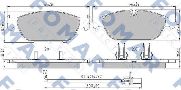Fomar friction FO 998881 Brake Pad Set, disc brake FO998881