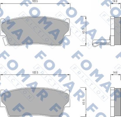 Fomar friction FO 623781 Brake Pad Set, disc brake FO623781