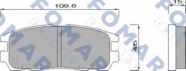 Fomar friction FO 621481 Brake Pad Set, disc brake FO621481