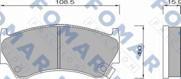 Fomar friction FO 639981 Brake Pad Set, disc brake FO639981