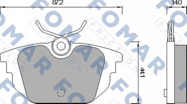 Fomar friction FO 677581 Brake Pad Set, disc brake FO677581