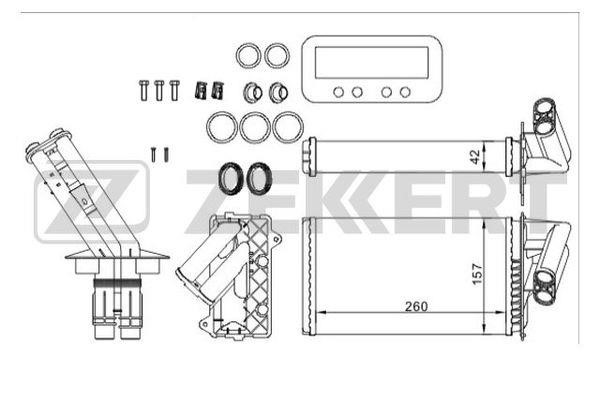 Zekkert MK-5069 Heat Exchanger, interior heating MK5069