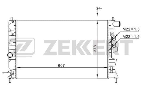 Zekkert MK-1527 Radiator, engine cooling MK1527