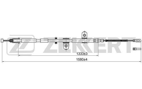 Zekkert BZ-1037 Cable, parking brake BZ1037