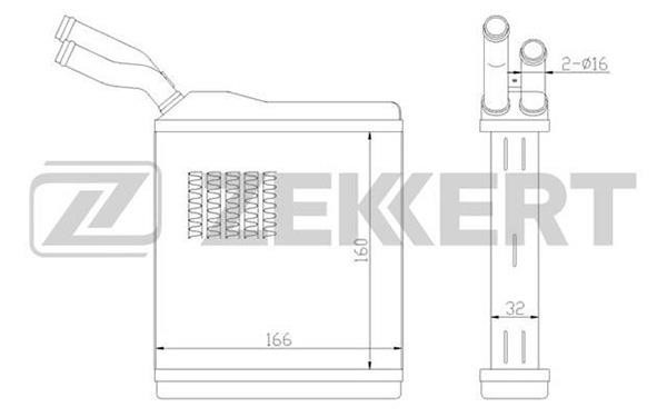 Zekkert MK-5017 Heat Exchanger, interior heating MK5017