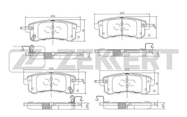 Zekkert BS-2523 Rear disc brake pads, set BS2523