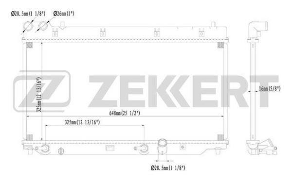 Zekkert MK-1440 Radiator, engine cooling MK1440